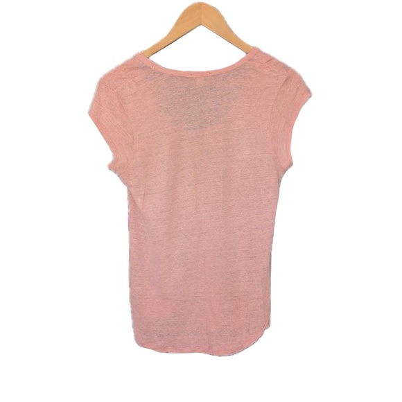 AG adriano goldschmied 100% linen tshirt soft pink size small - Picture 2 of 5